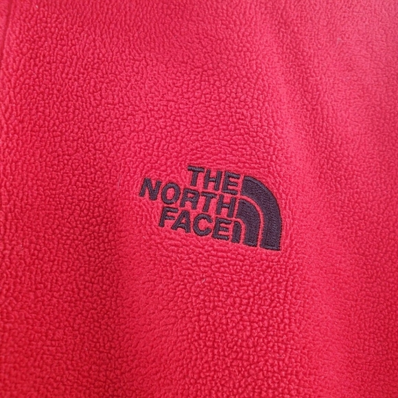 The North Face Polartec Quarter Zip Fleece Sweater Red - Picture 4 of 8